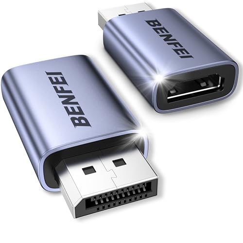 BENFEI 4K DisplayPort auf HDMI Adapter 2 Stück, Unidirektionaler DP 1.2 Computer auf HDMI 1.4 Monitor konverter Stecker auf Buchse–Kompatibel mit Laptop, PC, Monitor, TV, Grafikkarte AMD NVIDIA