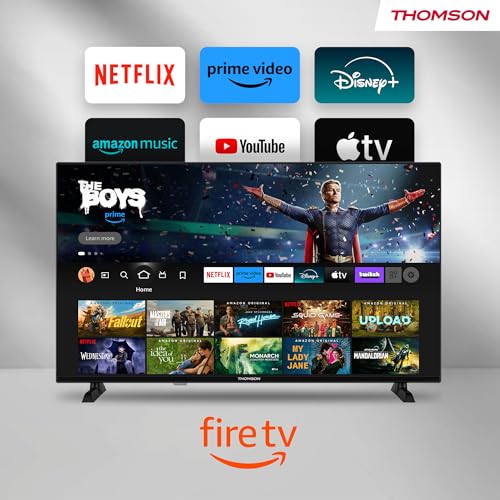 Thomson 32 Zoll (80 cm) HD Smart Fire TV, Alexa-Sprachsteuerung, Triple-Tuner (DVB-T2/C/S2), Dolby Audio, DTS Virtual:X, HDR10, WLAN, Bluetooth, HDMI, 32HF2S34