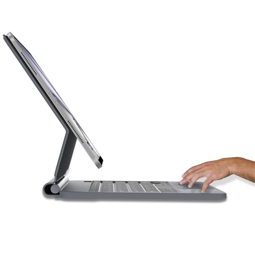 SENGBIRCH Magic Tastatur mit hülle für iPad Air 11" (M4 2026/M3 2025/M2 2024) - Deutsches QWERTZ Layout Hintergrundbeleuchtung Multi-Trackpad Keyboard für iPad Pro 11 Zoll 4./3./2./1, Schwarz