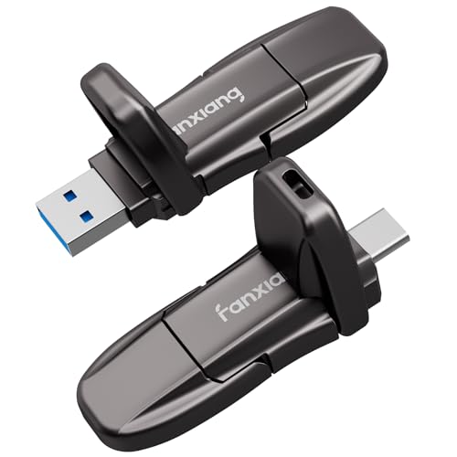 fanxiang 10X schnellere Externe SSD 512GB, bis zu 1050 MB/s, USB-C + USB-A