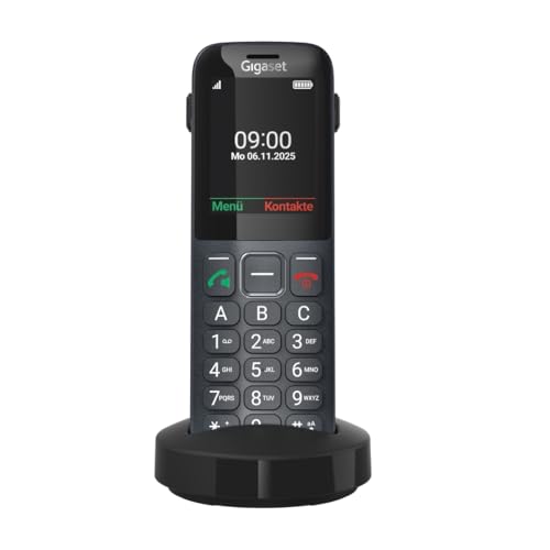 Gigaset Comfort 600 SIM 4G-Volte-Telefon, 4G-Technologie, Anthrazit | 2,4-Zoll-Display, Bluetooth, Hörgerätekompatibel, 500 Stecker, Made in Germany, [Kompatibel in DE, IT, FR, NL, BE, AT]