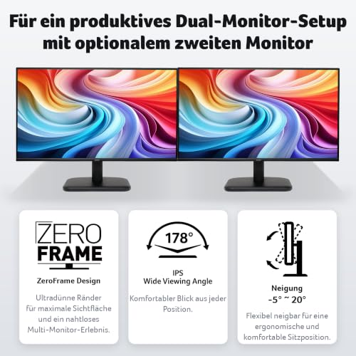 Acer EK241YG Monitor 24 Zoll (60,5 cm) Full HD, IPS, 120Hz, Home Office | 24 Zoll (60 cm Bildschirm) Full HD, 120Hz, 1ms (VRB), HDMI, AdaptiveSync, 99% sRGB, VESA