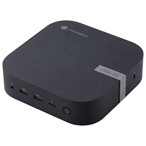 ASUS CHROMEBOX5-SC002UN Mini Desktop PC | Schwarz | Intel Celeron 7305, integrierte Intel UHD Grafik, 4GB DDR4 Speicher, 128GB M.2 NVMe PCIe 3.0 SSD, WIFI 6E, Chrome OS