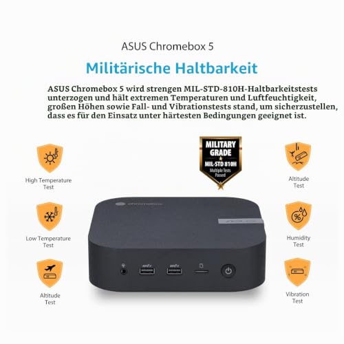 ASUS Mini PC CHROMEBOX5-S7009UN+ mit Intel Core i7-1260P – Kompakter Desktop-PC für Business & Home – 16GB RAM, 256GB SSD, WiFi 6E, Chrome OS