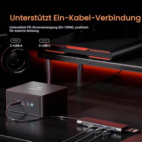 MINIS FORUM UM890 Pro Mini PC, AMD Ryzen 9 8945HS AI Processor (8C/16T, up to 5.2GHz), Radeon 780M, 32GB DDR5, 1TB PCIe 4.0 SSD, USB4, HDMI 2.1, DP 1.4, OCuLink, Dual 2.5G LAN, Wi-Fi 6E, BT 5.2