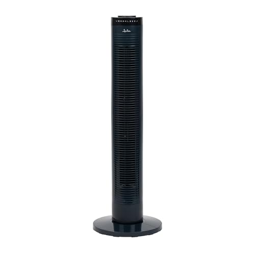 Jata JVVT3044 Leiser Turmventilator mit Fernbedienung, 81 cm, 45 W, Timer 7,5 h, Oszillation, 3 Geschwindigkeitsstufen, 3 Luftmodi, Ventilator für Schlafzimmer, Wohnzimmer und Büro
