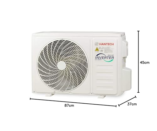 HANTECH Split Klimaanlage 12000 BTU 3,4 kW Inverter Set - Klimagerät mit App-Funktion zum Kühlen und Heizen – Modell Elegant (bis 45m²)