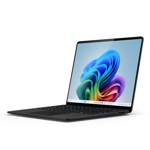 Microsoft Surface Laptop | Copilot+ PC | 15” Touchscreen | Snapdragon® X Elite (12 Kerne) | 16GB RAM | 512GB SSD | neuestes Modell, 7. Edition | Schwarz