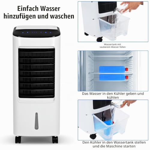 SOARS Mobile Klimaanlage ohne Abluftschlauch, 3-in-1 Luftkühler mit 7L Wassertank