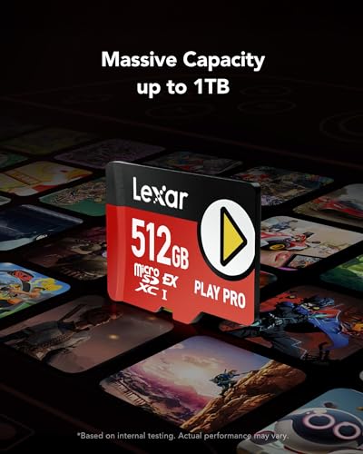 Lexar PLAY PRO MicroSD Express-Karte 512GB, 900MB/s Lesen | MicroSDXC, spieloptimiert, A2, 4K, für Handheld-Konsolen, Switch, tragbare Gaming-Geräte, 600MB/s Schreiben