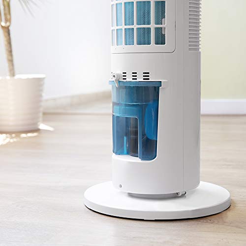 Cecotec Verdunstungskühler EnergySilence 2000 Cool Tower. Leistung 60 W, herausnehmbarer Tank von 2 Litern, 3 Geschwindigkeiten, Schwingung von 60º, Luftstrom von 800 m3 / h