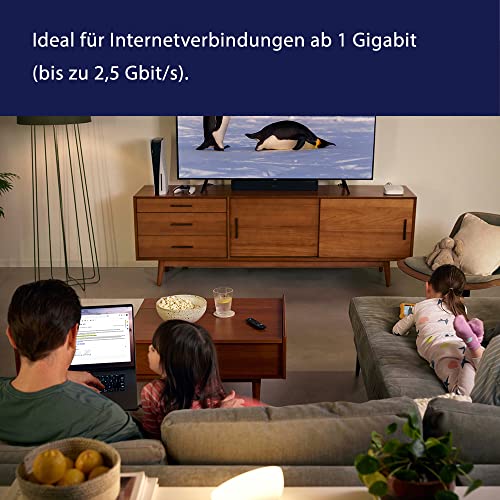 Amazon eero Pro 6E Mesh-WLAN-Router | 2,5-Gbit/s-Ethernet | Bis zu 190 m² Abdeckung | Für Verbindungen mit über 100 Geräten | Ideal für Streaming, Arbeit und Gaming | Einzelpack | 2022