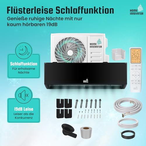 Homeinnovator Quick Connect 12000 BTU Split Klimaanlage und Heizung – energieeffiziente 230V-Klimaanlage mit komplettem Installationssatz – Inverter-Klimaanlage