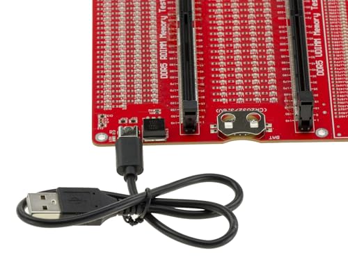 KALEA-INFORMATIQUE Testplatte mit Dioden für DDR-Speicherriegel vom Typ DDR3 DDR4 DIMM und DDR5 RDIMM und UDIMM.