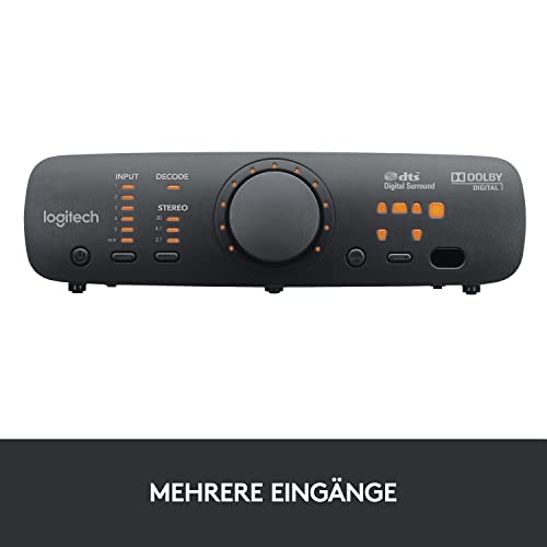 Logitech Z906 5.1 Sound System | 1000W Surround Sound Lautsprecher, THX, Audio-Eingänge, Fernbedienung, EU Stecker, PC/PS4/Xbox/TV/Smartphone - Schwarz