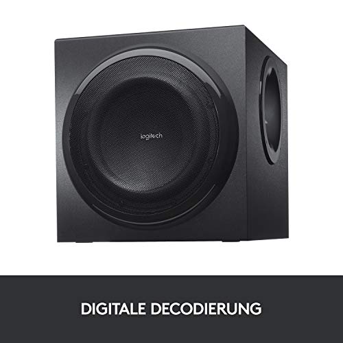 Logitech Z906 5.1 Sound System | 1000W Surround Sound Lautsprecher, THX, Audio-Eingänge, Fernbedienung, EU Stecker, PC/PS4/Xbox/TV/Smartphone - Schwarz
