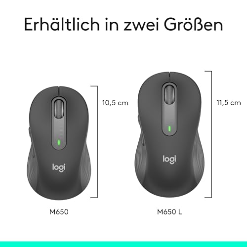 Logitech Signature M650 Kabellose Maus - für kleine bis mittelgroße Hände