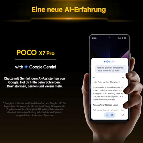 XIAOMI Poco X7 Pro Smartphone, 12+512GB, 6000mAh Akku, 50MP Kamera, Schwarz | 50MP Hauptkamera mit OIS, 90W HyperCharge, IP68, KI-Funktionen (Ladegerät nicht enthalten)