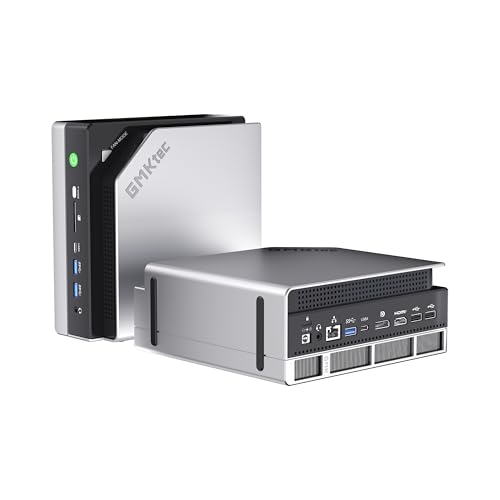 GMKtec EVO-X2 AI Mini PC AMD Ryzen AI MAX+ 395(16K/32T, bis zu 5.1GHz), 126 TOPS KI-Leistung, 128GB DDR5 Ram M.2 PCIE 4.0 X4 2TB SSD, Mini Gaming PC mit 8060S Grafikkarte | WiFi 7 | USB 4.0 | 2.5G LAN