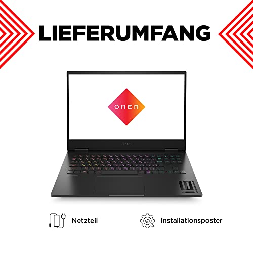 HP Omen Gaming Laptop / 16,1" QHD 240Hz Display/AMD Ryzen 7-7840HS / 32 GB DDR5 RAM / 1 TB SSD/NVIDIA GeForce RTX 4070 / Windows 11 Home/QWERTZ/schwarz