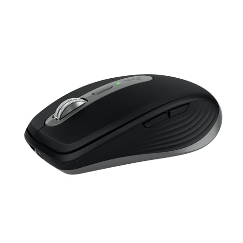 Logitech MX Anywhere 3S for Mac, kompakte kabellose Bluetooth-Maus | 8K-DPI-Abtastung auf jeder Fläche, leise Klicks, USB C, kabellose Maus für MacBook Pro, MacBook Air, iMac, iPad - Space Grau