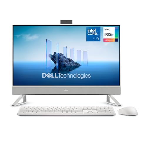 Dell 27 All-in-One PC EC27250, 27,0 Zoll FHD, Intel Core 7 150U, 16GB | Windows 11 Home, DDR5 RAM, 1TB SSD, IPS Non-Touch, Graphics, Wi‑Fi 6E, Bluetooth 5.2, Kabellose Tastatur & Maus, Weiß