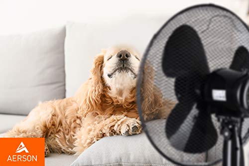 TRESKO AERSON Standventilator 40cm | Ventilator höhenverstellbar bis 120cm