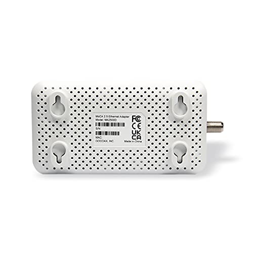 goCoax MoCA 2.5 Adapter MA2500D | Ethernet über vorhandenes Koaxialkabel, 2,5-GbE-Port (RJ45) | Für Gaming-PC, Smart-TV und WLAN-Backhaul | Mindestens 2 Adapter erforderlich | Weiß