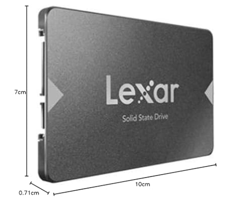 Lexar NS100 2,5" SATA III (6Gb/s) Interne SSD 512GB, Solid-State-Laufwerk, SSD Festplatte Interne bis zu 550 MB/s Lesen, SATA SSD für Laptop, Desktop-Computer/PC