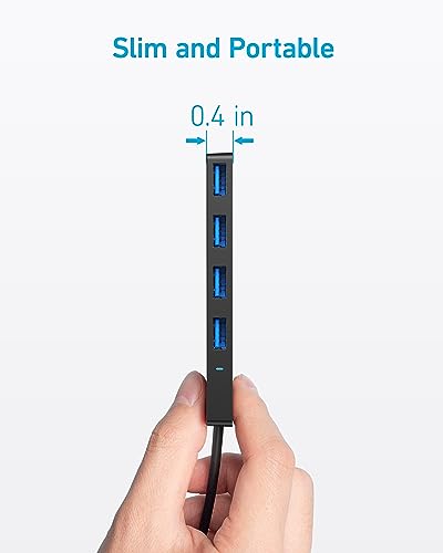 Anker USB C Hub, 4 Port USB 3.0 Datenhub mit 5 Gbit/s | 60cm Erweiterungskabel (ohne Ladeleistung), USB C Splitter für Typ-C MacBook, Mac Pro, iMac, Surface, Flash Drive, Mobile HDD