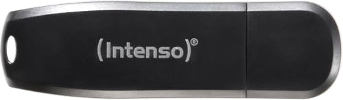 Intenso Speed Line, 64GB Speicherstick, USB-Stick 3.2 Gen 1x1, schwarz | 64 GB Speicherstick mit 70 MB/s Datentransferrate, robuster Kunststoff, kompakte Maße 19 x 65 x 9 mm, nur 8g Gewicht