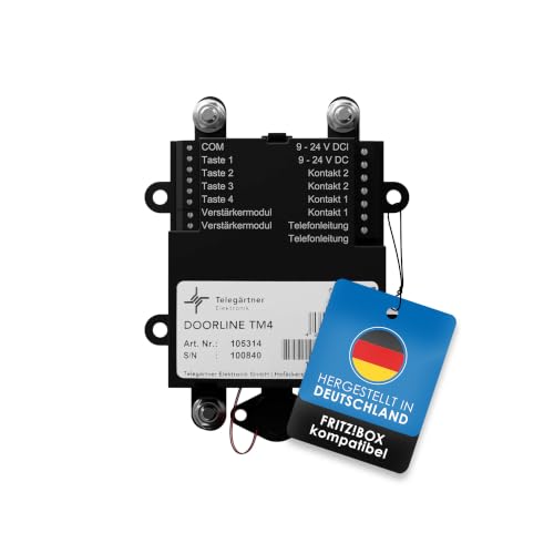 DoorLine TM4 von Telegärtner Elektronik, Clevere Hinterbau-Türstation, macht TK-Anlage FRITZ!Box / Router zur Tür-Sprechanlage