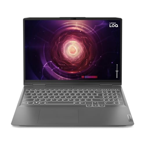 Lenovo LOQ Gaming Laptop | 16" WUXGA Display | 144Hz | AMD Ryzen 5 7640HS | 16GB RAM | 512GB SSD | NVIDIA GeForce RTX4060 TGP 115W | G-Sync | Win11 Home | QWERTZ | grau | 3 Monate Premium Care