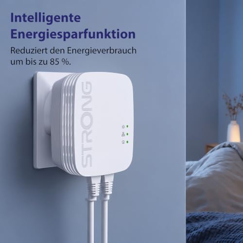 STRONG AV600 Powerline WLAN Kit, WiFi 300 Mbit/s, 2 Ethernet LAN-Ports