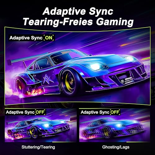 Amzfast Gaming Monitor 32 Zoll Curved – 240Hz, FHD 1920x1080, 1 ms MPRT, 1500R, Adaptive Sync, HDR, sRGB 125%, VESA 100x100, HDMI 2.0 & DP 1.4 (AMZG32C1F)
