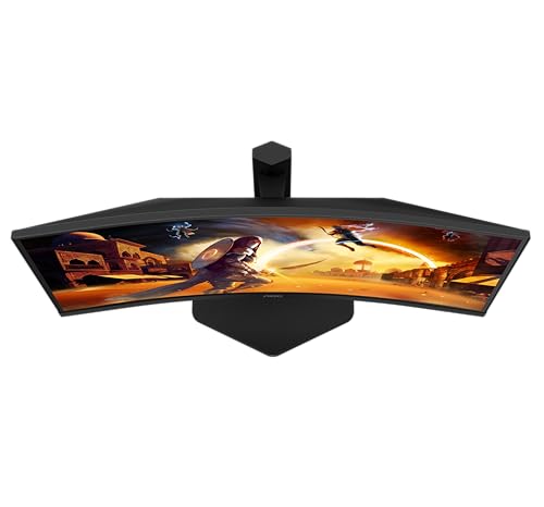 AOC CQ27G4X 27 Zoll Curved, WQHD Gaming Monitor, 180Hz, Fast VA Panel, 1ms GtG, HDR10, FreeSync, Höhenverstellung,(2560x1440 HDMI 2X 2.0 DP 1x 1.4) Schwarz