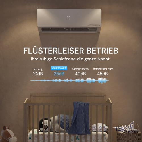 Cozeware Split Klimaanlage, 9000 BTU / 2,600 W