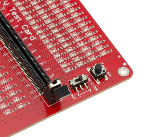 KALEA-INFORMATIQUE Testplatte mit Dioden für DDR-Speicherriegel vom Typ DDR3 DDR4 DIMM und DDR5 RDIMM und UDIMM.