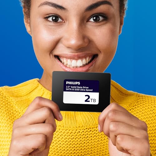 PHILIPS Interne SSD 2.5" SATA III 2 TB S130 Ultra Speed, Lesegeschwindigkeit bis zu 550 MB/s