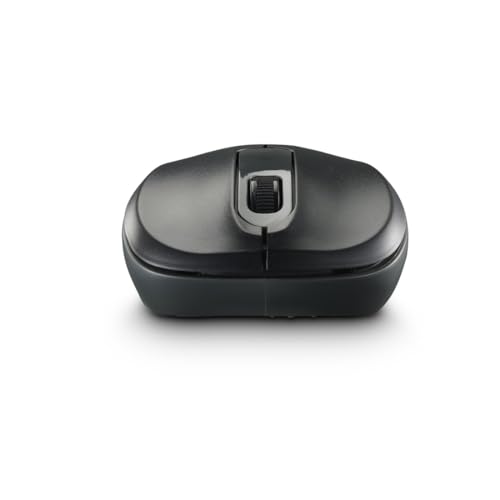 Optische Funkmaus "AMW-200", 3 Tasten, Anthrazit/Schwarz | Optische Maus anthrazit/schwarz, mit USB-Nanoempfänger, für Notebook und PC