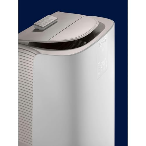 De'Longhi Pinguino GentleJet PAC AP98 mobile Klimaanlage, leise & tragbar, 11.500 BTU/h, für Räume bis zu 100m³, Entfeuchter, A+, 24 H Timer, Fernbedienung, 2.7kW, Klimagerät, Weiß