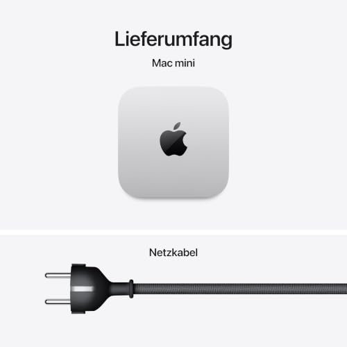 Apple Mac mini mit Apple M6 Chip - Silber | 12‑Core CPU und 12‑Core GPU, 24GB Gemeinsamer Arbeitsspeicher, 512 GB
