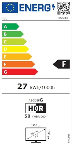 TCL 32V5C - 32 Zoll Full HD Smart QLED Direct LED-Fernseher mit Android TV & HDR - Kompatibel mit Google Cast & Google Home, Schlankes Design