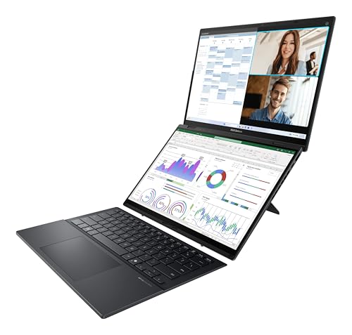 ASUS Zenbook Duo UX8406CA-QL055W | Laptop | U9 285H | 16GB | 1TB | 14" WUXGA OLED Touch | Intel Core Ultra 9 285H | Intel Arc | 16GB RAM | 1TB SSD | Win11 Home | QWERTZ | mit Netzteil