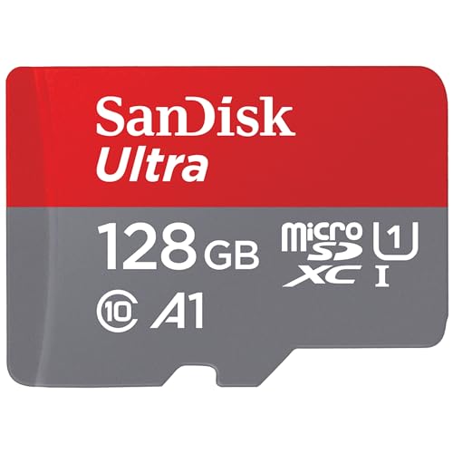 SANDISK Ultra microSDXC Karte 128GB + Adapter, bis zu 140MB/s Lesen | UHS-I, Full HD, C10, U1, A1, Ideal für Android Smartphones, Tablets und MIL- Kameras - SDSQUA4-032G-GN6MT