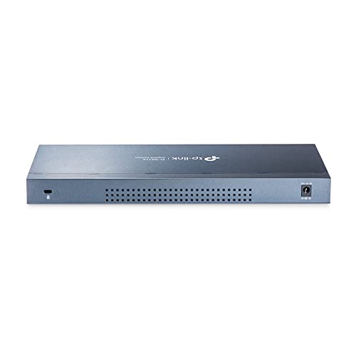 TP-Link TL-SG116 16-Port Gigabit-/Netzwerk Switch (32Gbit/S Switching-Kapazität, geschirmte RJ-45 Ports, Metallgehäuse, IGMP-snooping, Unmanaged, Plug-und-Play, lüfterlos) blau Metallic
