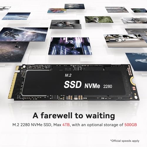 Beelink SER5 Mini PC, AMD Ryzen 5 5500U, 6 Kerne, 12 Threads bis zu 4.0GHz, 16GB DDR4 RAM 480GB NVMe SSD, 4K Triple Display Mini Computer Windows 11 Pro, HDMI/DP/Type-C, BT5.2, WiFi6, 2.5G LAN