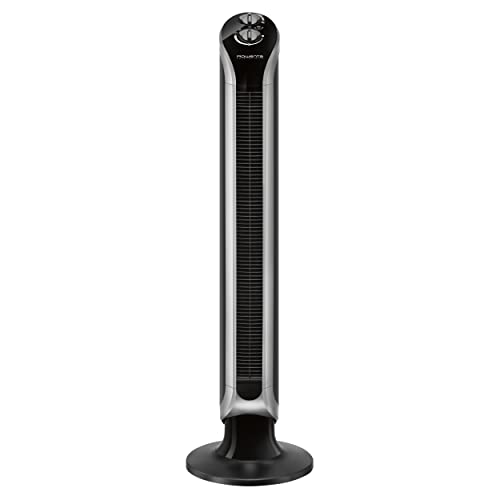 Rowenta Eole Infinite Standventilator, Schwarz VU6620 | Leistungsstark, leise mit nur 43 dB(A), geringer Energieverbrauch, 3 Geschwindigkeiten, Farbe: Schwarz