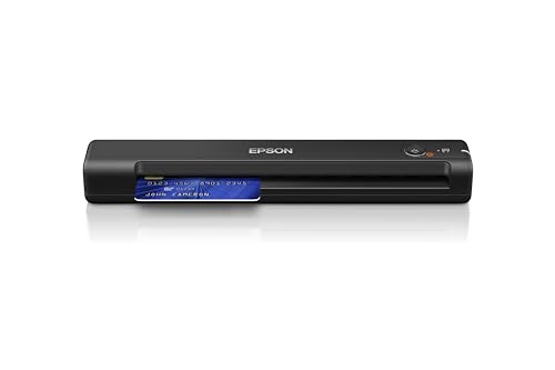 Epson Workforce ES-50, tragbarer A4 Dokumentenscanner mit hoher Scangeschwindigkeit, Scanner für hochauflösende Dokumente, ideal für kleine Büros und Home Offices, schwarz