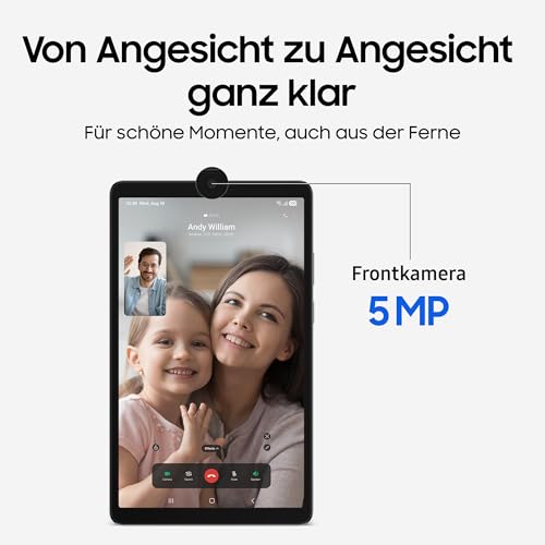 Samsung Galaxy Tab A11, Android Tablet, 8,7 Zoll Display mit 90 Hz Bildwiederholrate, 128 GB Speicher, 8 GB RAM, Dolby Dual-Lautsprecher, Silver, 3 Jahre Herstellergarantie [Exklusiv bei Amazon]